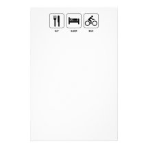 Mangez le vélo de sommeil papier à lettre personnalisable