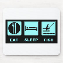 Mangez les cadeaux de pêche de poissons de sommeil tapis de souris