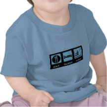 Mangez les cadeaux de pêche de poissons de sommeil t-shirt