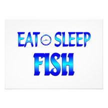 Mangez les poissons de sommeil invitation personnalisée