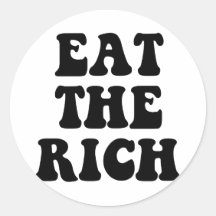 Mangez les riches occupent Wall Street Autocollants