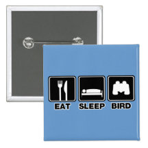 Mangez l'oiseau de sommeil (les poubelles) badge