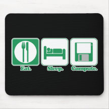 mangez l'ordinateur de sommeil (le vert) tapis de souris