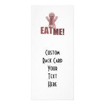 MANGEZ-MOI ! Bonhomme en pain d'épice - rouge Carte Double Customisable