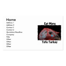 Mangez plus de tofu Turquie, avec une image de din Modèle De Carte De Visite