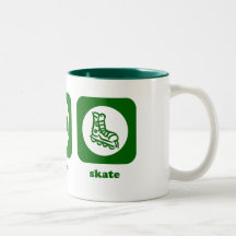 Mangez. Sommeil. Patin. Tasse