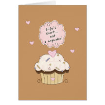 Mangez un petit gâteau carte de vœux