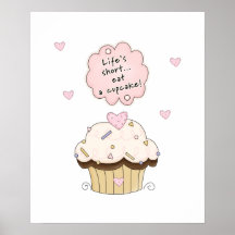 Mangez un petit gâteau posters
