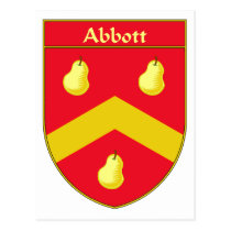 Manteau d'Abbott des bras/de crête de famille cartes postales