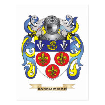 Manteau de Barrowman des bras (crête de famille) Carte Postale