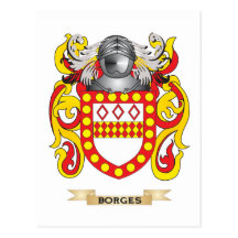 Manteau de Borges des bras (crête de famille) Carte Postale