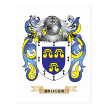 Manteau de Bruger des bras (crête de famille) Carte Postale