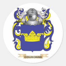 Manteau de Couronne des bras Adhésif Rond