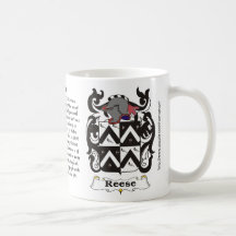 Manteau de famille de Reese de tasse de bras