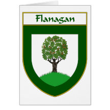 Manteau de Flanagan des bras/de crête de famille Carte