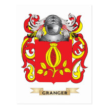 Manteau de Granger des bras (crête de famille) Carte Postale