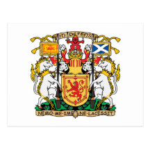 Manteau de l'Ecosse de carte postale de bras