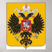 Manteau de logo officiel de la Russie d'empire rus Posters