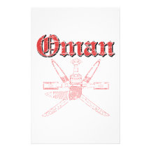 Manteau de l'Oman des conceptions de bras Papier À Lettre Personnalisé