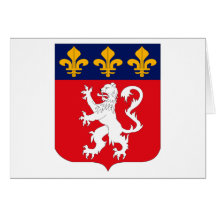 Manteau de Lyonnais de carte de voeux de bras
