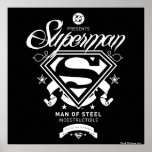 Manteau de Superman des bras Affiche