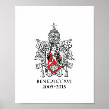 Manteau des bras de la copie du pape Benoît XVI Affiches