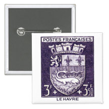 Manteau des bras, La Le Havre France Pin's Avec Agrafe
