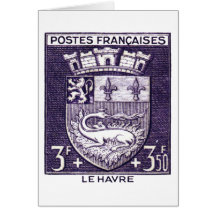 Manteau des bras, La Le Havre France Carte De Vœux