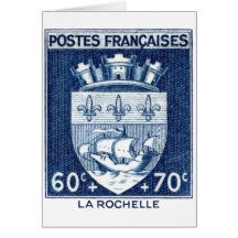 Manteau des bras, La Rochelle France Carte De Vœux