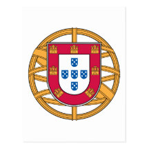 Manteau des bras portugais carte postale