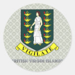 Manteau des Îles Vierges britanniques des bras Autocollant Rond