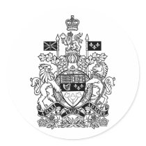 Manteau du Canada des bras - crête du Canada autocollants