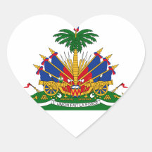 Manteau du Haïti de HT de bras Autocollants En Cœur