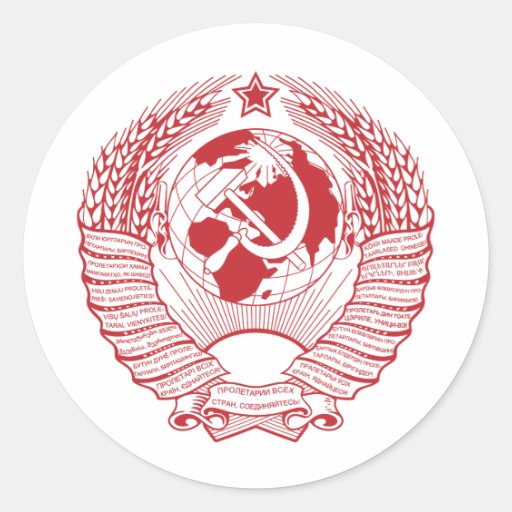 Manteau d'Union Soviétique de Russe vintage de gui Autocollant Rond