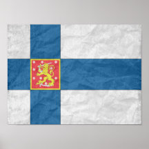 Manteau finlandais de drapeau de bras affiches
