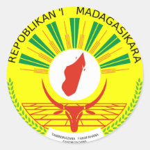 Manteau officiel du Madagascar de symbole d'hérald Adhésifs