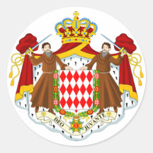 Manteau officiel du Monaco de symbole d'héraldique Autocollant