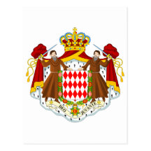 Manteau officiel du Monaco de symbole d'héraldique Cartes Postales