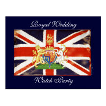 Manteau royal de mariage de carte postale de parti