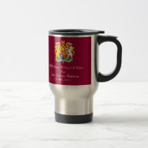 Manteau royal de mariage de tasse de voyage de bra