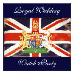 Manteau royal de mariage d'invitation de partie de