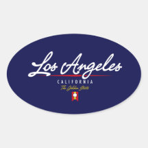 Manuscrit de Los Angeles Autocollants Ovales