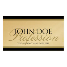 Manuscrit d'or de YourJobTitle Cartes De Visite Personnelles