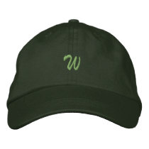 Manuscrit-Lettre W casquettes brodées