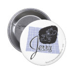 Manuscrit noir et bleu de Jerry badges publicitaires