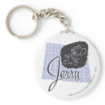 Manuscrit noir et bleu de Jerry porte-clés