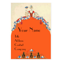 MAQUILLEUR DE COSTUMIER DE DAME ORANGE FASHION CARTES DE VISITE PERSONNELLES
