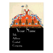 MAQUILLEUR DE COSTUMIER DE DAME ORANGE FASHION CARTES DE VISITE PROFESSIONNELLES