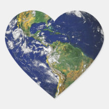Marble_Love bleu d'abord sight_heart-shaped Autocollant