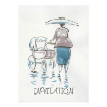 Marchant l'invitation de bébé
